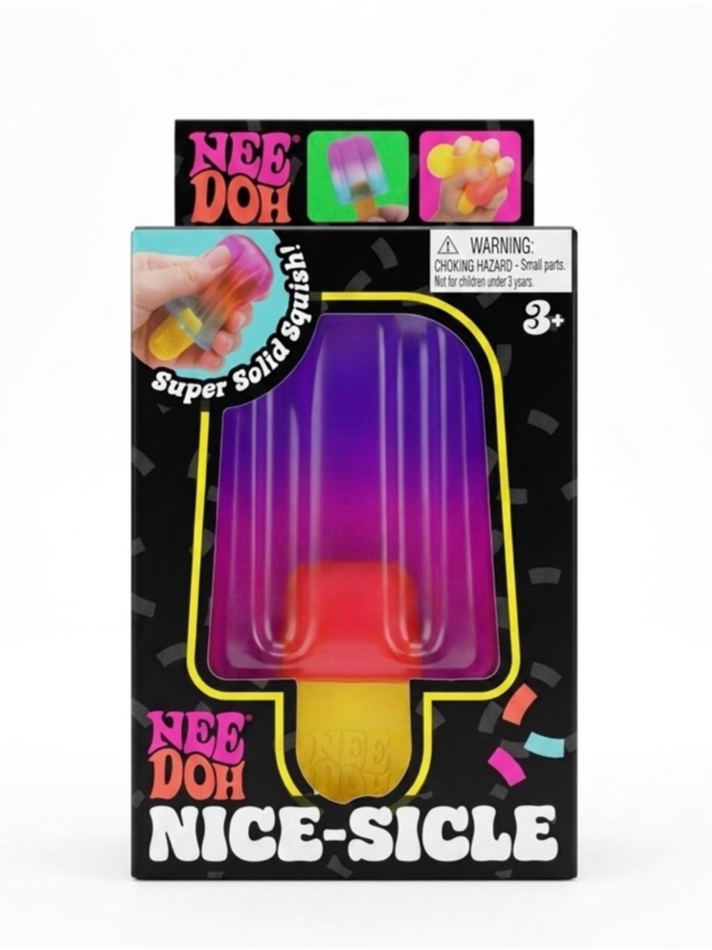 NeeDoh Nice-Sicle Purple & Pink & Yellow Popsicle NEW - AUTHENTIC